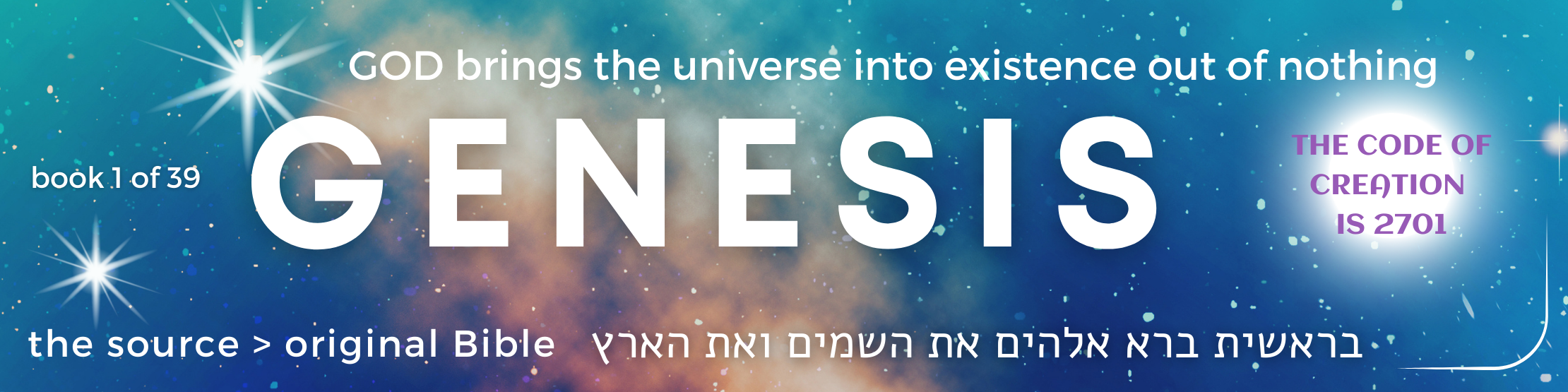 1 Genesis book - original bible - banner
