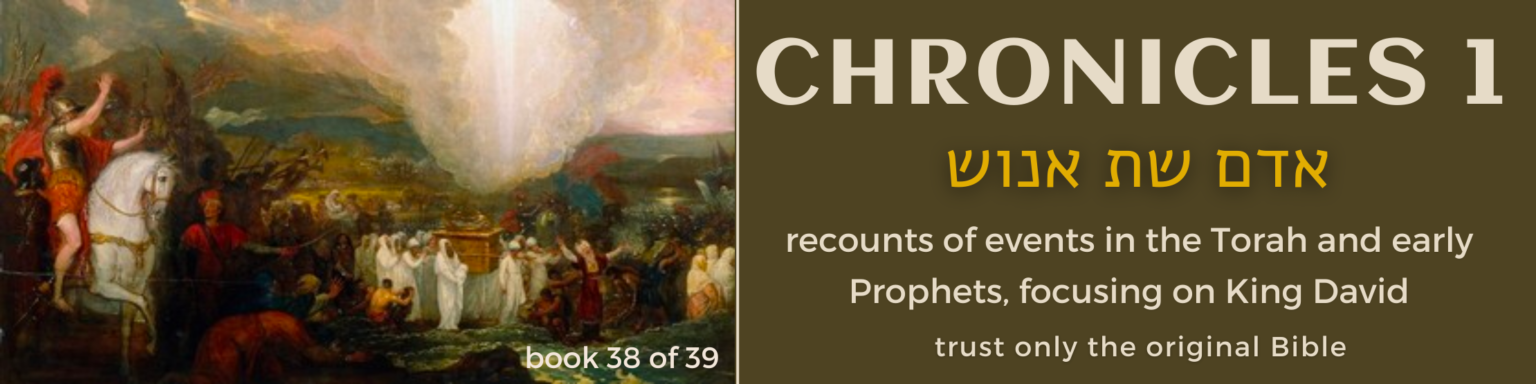 38 Chronicles 1 book - original bible - banner