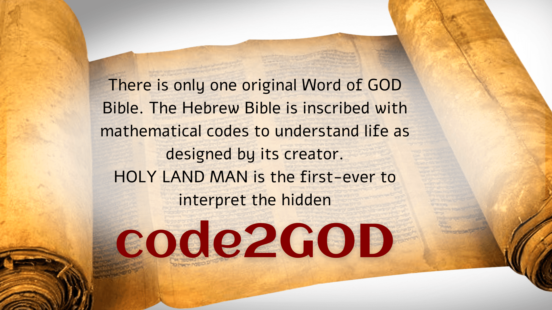 code2GOD invented by HOLY LAND MAN & Don Juravin