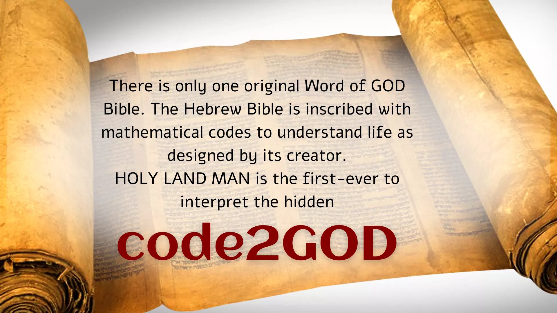 code2GOD invented by HOLY LAND MAN & Don Juravin