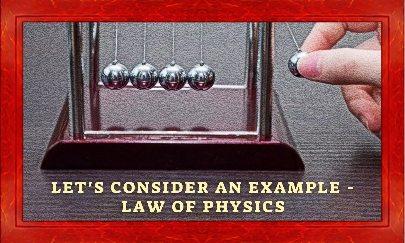 Let's consider an example- law of physics