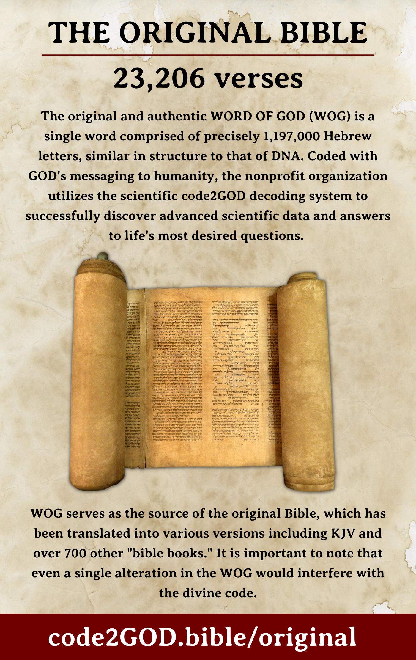 The Original Bible 23,206 verses
